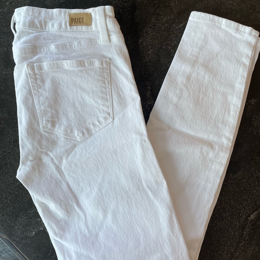 Paige size 26 white jeans - straight leg and great condition.